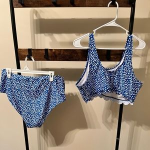 Shein | Blue and white swimsuit (3X)